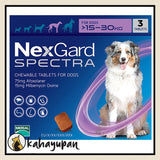 Nexgard Spectra Anti Tick, Flea, Mange and Deworming Chewable for Large Dogs 15-30 kg