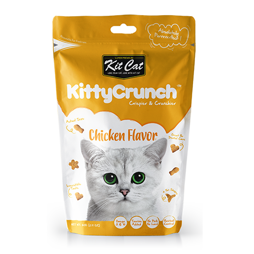 Kit Cat Kitty Crunch Solid Cat Treats Chicken Flavor