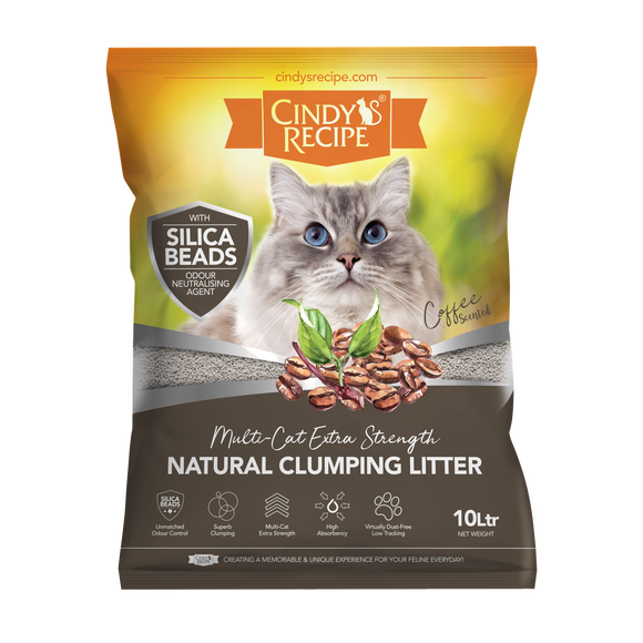 Cindy`s Recipe  Natural Clumping Bentonite Mocha Scented Cat Litter
