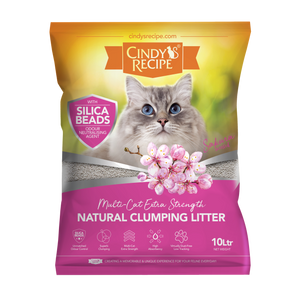 Cindy`s Recipe  Natural Clumping Bentonite Cherry Blossom Scented Cat Litter