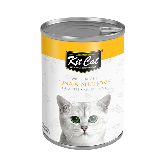 Kit Cat Premium Grain Free Canned Wet Food Wild Caught Tuna and Anchovy