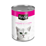 Kit Cat Premium Grain Free Canned Wet Food Wild Caught Sardine and Chicken