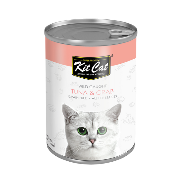 Kit Cat Premium Grain Free Canned Wet Food Tuna with Crab