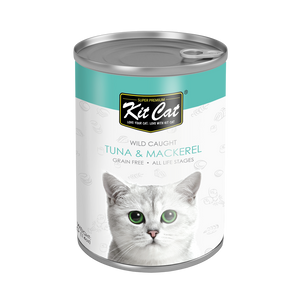Kit Cat Premium Grain Free Canned Wet Food Tuna with Mackerel