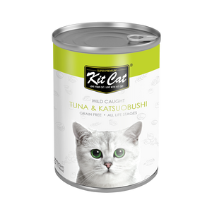 Kit Cat Premium Grain Free Canned Wet Food Atlantic Tuna with Katsuobushi