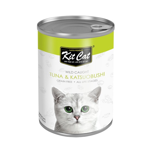 Kit Cat Premium Grain Free Canned Wet Food Atlantic Tuna with Katsuobushi