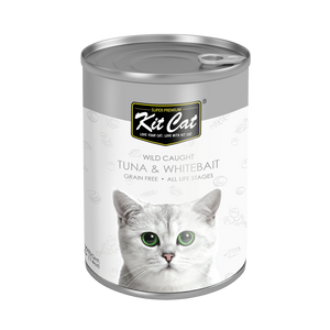 Kit Cat Premium Grain Free Canned Wet Food Tuna with Whitebait