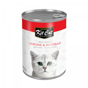 Kit Cat Premium Grain Free Canned Wet Food Wild Caught Sardine and Whitebait