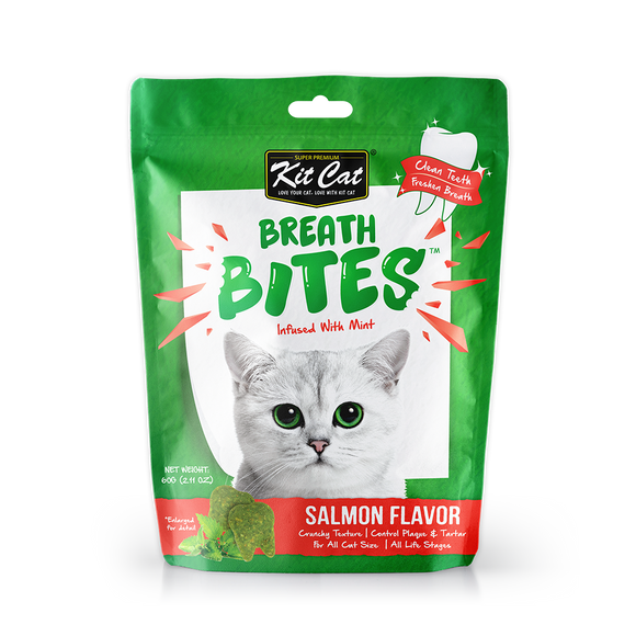 Kit Cat Breath Bites Dental Care Cat Treats Salmon