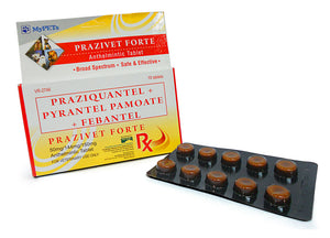 Prazivet Forte Anthelmintic Tablet (Praziquantel+Pyrantel Pamoate+Febantel)