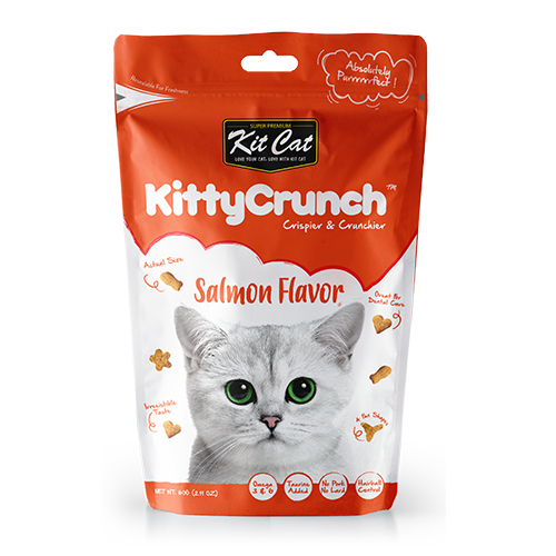 Kit Cat Kitty Crunch Solid Cat Treats Salmon Flavor