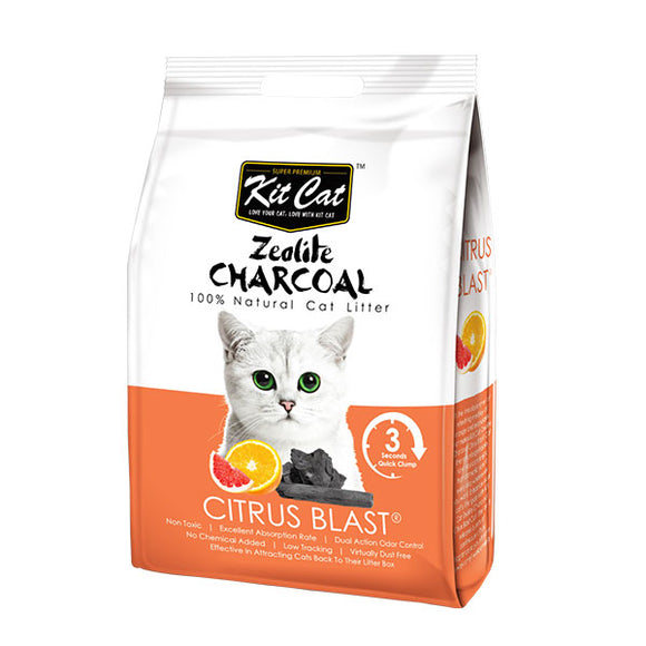 Kit Cat Zeolite Charcoal Citrus Blast Cat Litter
