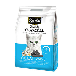 Kit Cat Zeolite Charcoal Ocean Wave Cat Litter