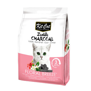 Kit Cat Zeolite Charcoal Floral Breeze Cat Litter