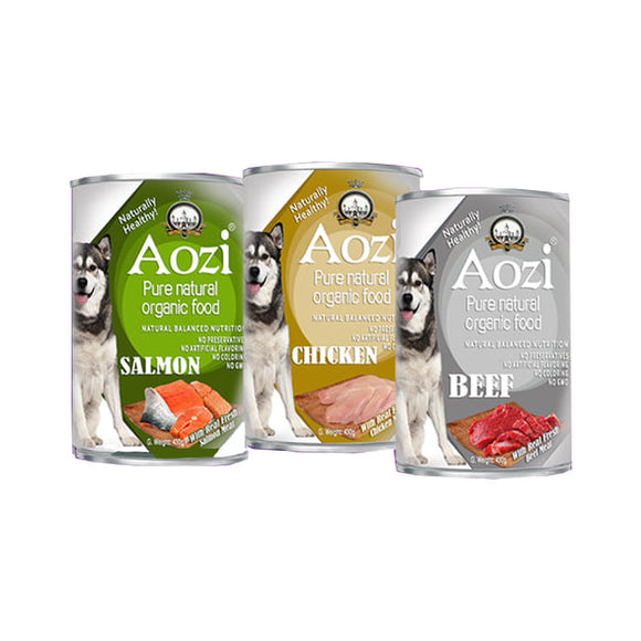 Aozi Pure Natural Organic Canned Dog Food (420g)