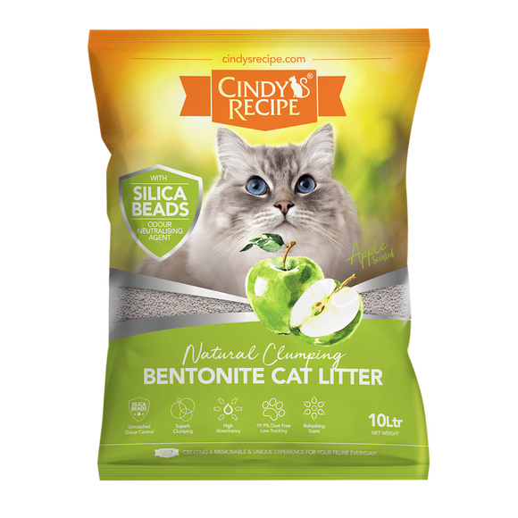 Cindy`s Recipe  Natural Clumping Bentonite Apple Scented Cat Litter