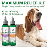 Vets Best Ear Elief Wash+Dry 2 Pack