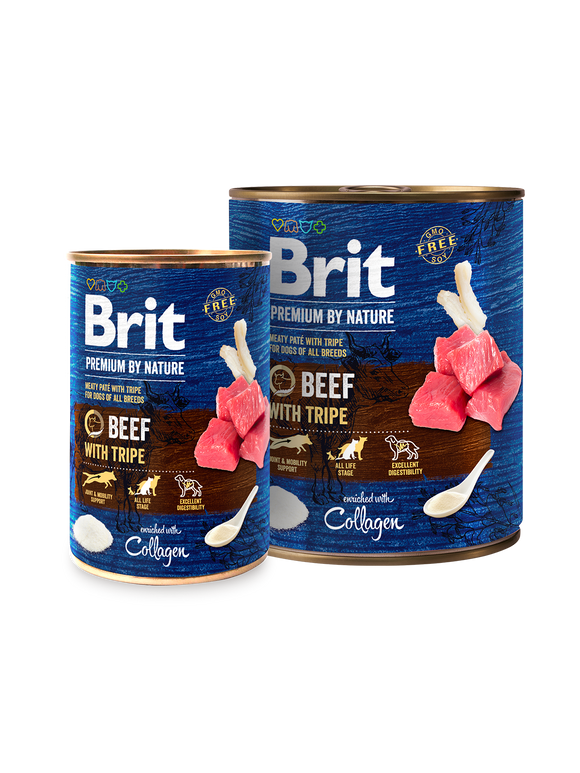 Brit Premium by Nature for Dogs Canned Wet Food Beef with Tripe