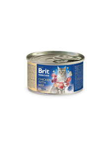 Brit Premium by Nature for Cats Canned Wet Food Chicken with Beef