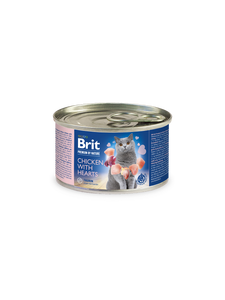 Brit Premium by Nature for Cats Canned Wet Food Chicken with Hearts