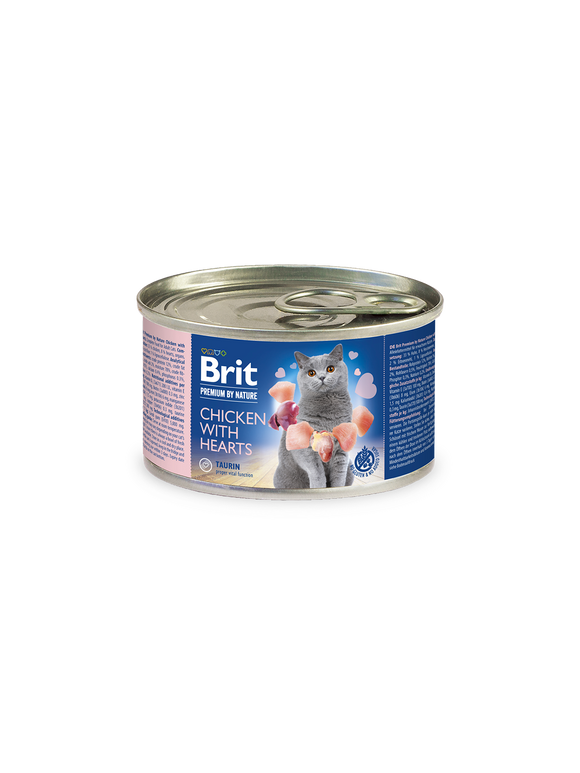 Brit Premium by Nature for Cats Canned Wet Food Chicken with Hearts