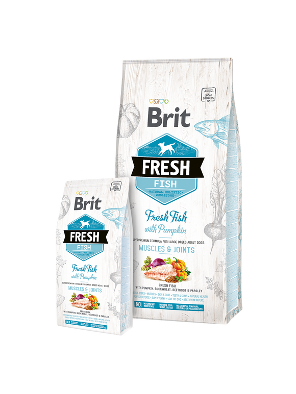 Brit Fresh Fish with Pumpkin Adult Large Muscles and Joints