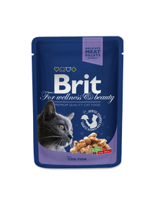 Brit Premium by Nature for Cats Wet Food in Pouch Cod Fish