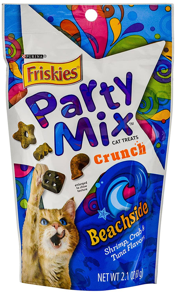 Purina Friskies Party Mix Mini Cat Treats Beachside Crunch