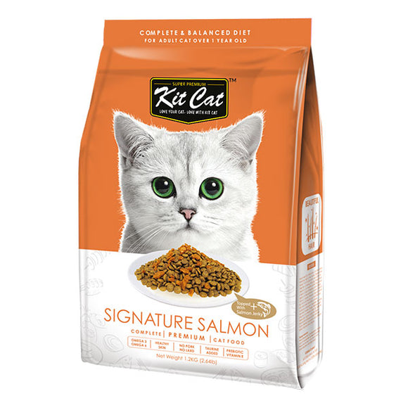 Kit Cat Premium Dry Food for Cats Signature Salmon (Beautiful Hair)