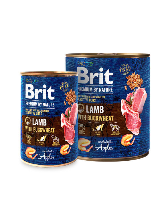 Brit Premium by Nature for Dogs Canned Wet Food Lamb with Buckwheat