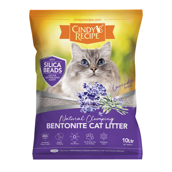 Cindy`s Recipe  Natural Clumping Bentonite Lavender Scented Cat Litter