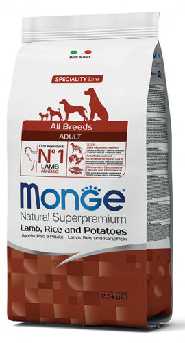 Monge Natural Superpremium All Breeds Adult Lamb, Rice and Potatoes