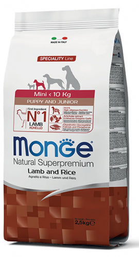 Monge Natural Superpremium Mini Puppy & Junior Lamb and Rice