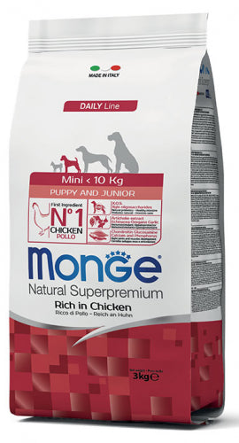 Monge Natural Superpremium Mini Puppy & Junior Rich in Chicken