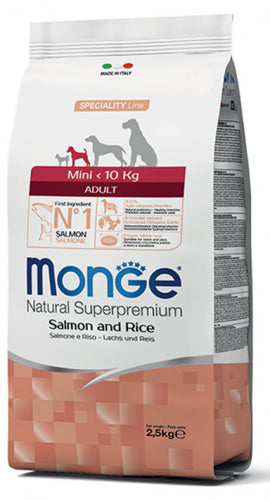 Monge Natural Superpremium Mini Adult Salmon and Rice