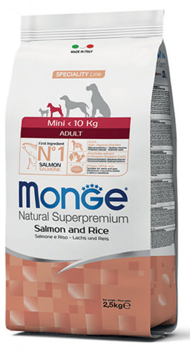 Monge Natural Superpremium Mini Adult Salmon and Rice