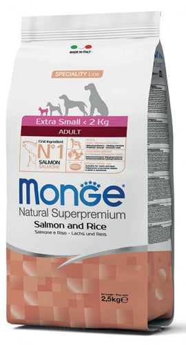 Monge Natural Superpremium Extra Small Adult Salmon and Rice