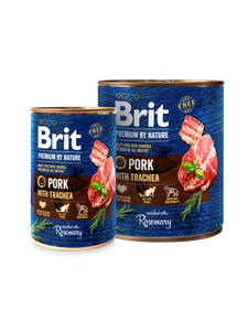 Brit Premium by Nature for Dogs Canned Wet Food Pork with Trachea