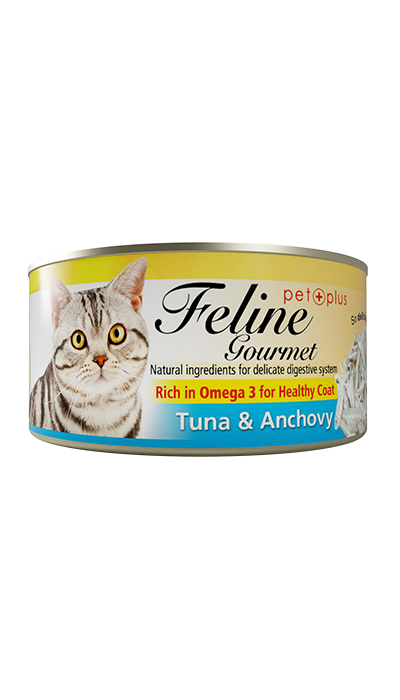 Pet Plus Feline Gourmet Canned Wet Food Tuna and Anchovy