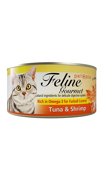Pet Plus Feline Gourmet Canned Wet Food Tuna and Shrimp