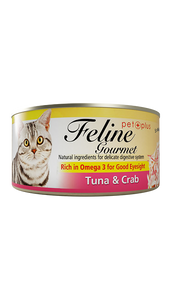 Pet Plus Feline Gourmet Canned Wet Food Tuna and Crab