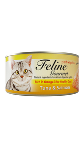 Pet Plus Feline Gourmet Canned Wet Food Tuna and Salmon