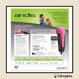 ANDIS Excel 5-Speed+ Professional Pet Hair Clippers (Pink)