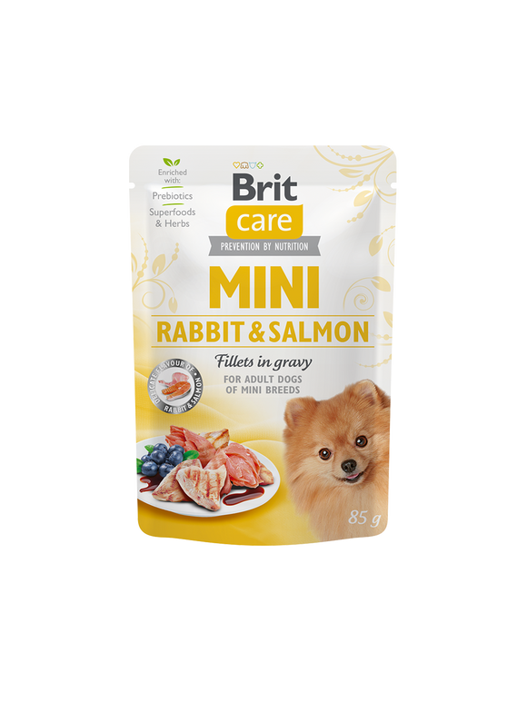 Brit Care Mini Rabbit and Salmon in Fillets in Gravy