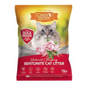 Cindy`s Recipe  Natural Clumping Bentonite Rose Scented Cat Litter