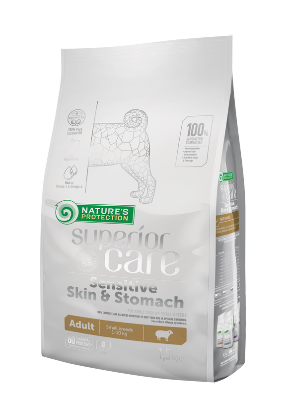 Nature`s Protection Superior Care Sensitive Skin & Stomach Lamb Adult Small Breeds