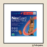 Nexgard Spectra Anti Tick, Flea, Roundworms, Hookworms and Whipworms Chewable for Dogs.