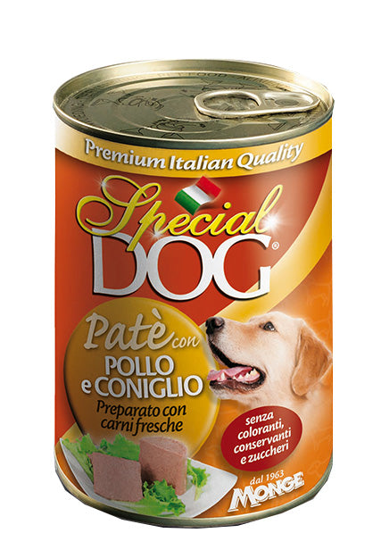 Monge Special Dog Pate` Canned Wet Food Chicken and Rabbit