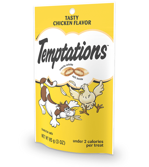 Temptations Crunchy Mini Cat Treats Tasty Chicken Flavor