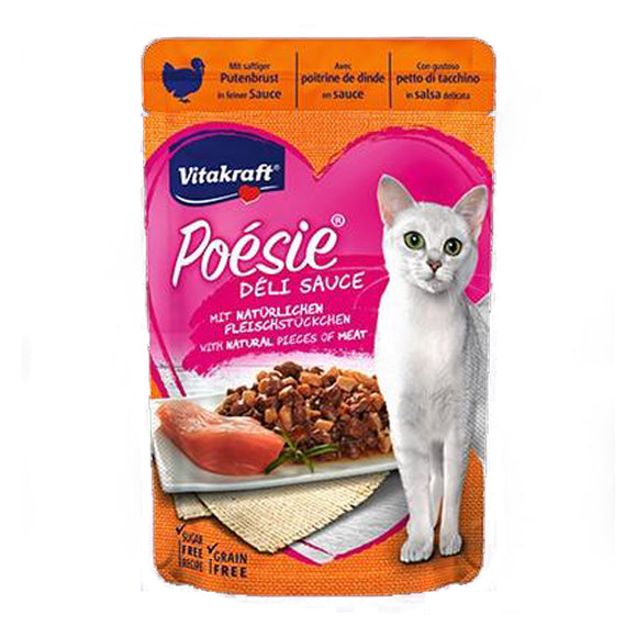 Vitakraft Cat Poesie Deli Sauce Turkey Breast